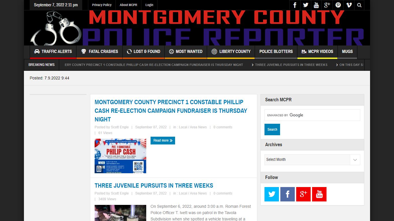 Montgomery County Police Reporter